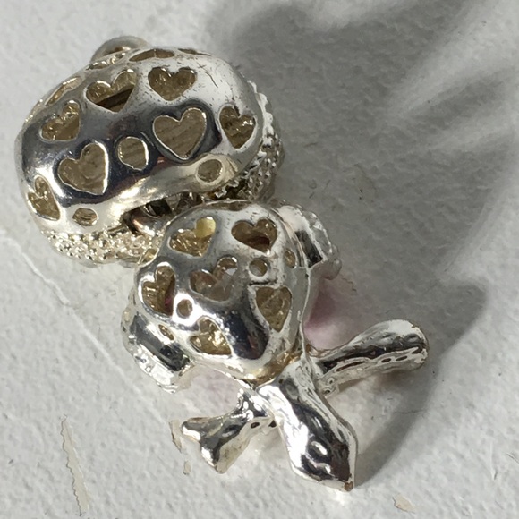 Cute Owl 🦉 Pink Clear Rhinestone Owl Heart Pendant - Picture 3 of 8